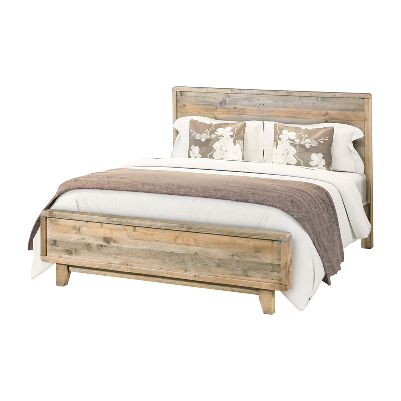 Woodland Solid Pine Wood Bed Frame In Rustic Texture Multiple Size Bed Frame