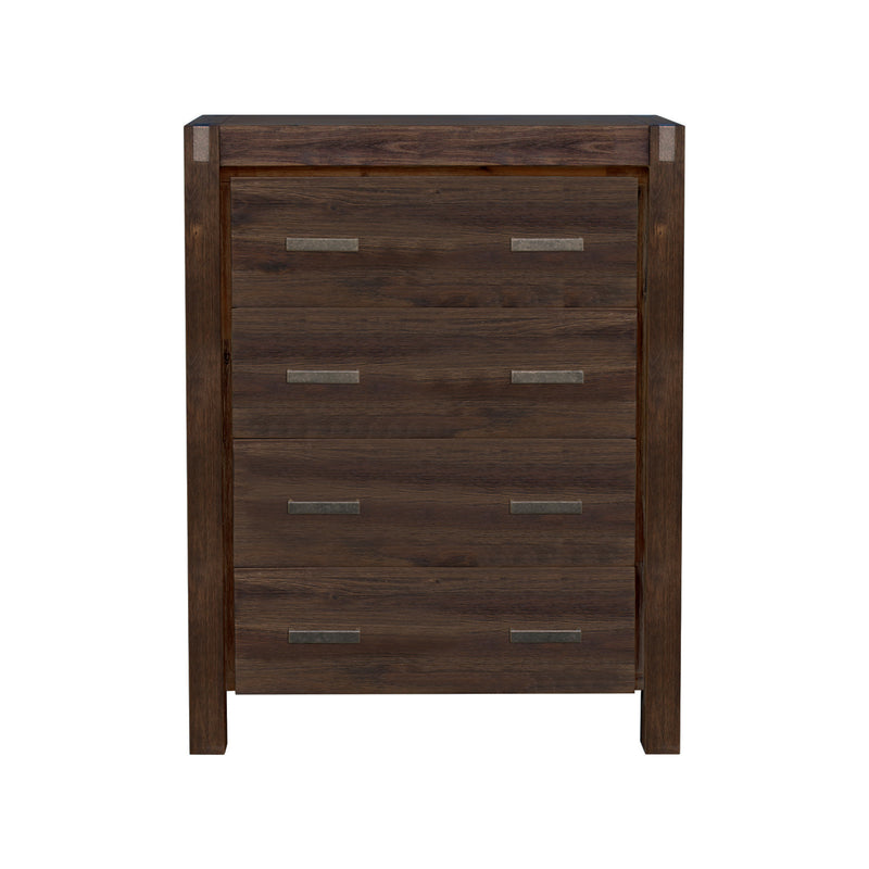 Nowra Tallboy 4 Storage Drawers In Solid Acacia Timber In Multiple Colour