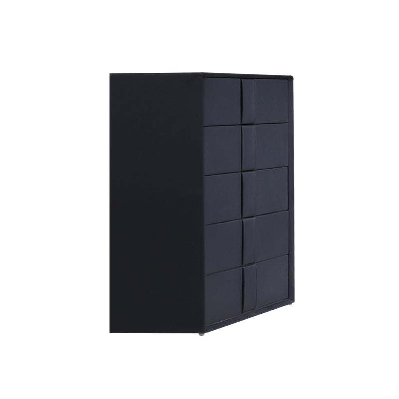 Prado Tallboy MDF Construction Leather Upholstery 5 Storage Drawers