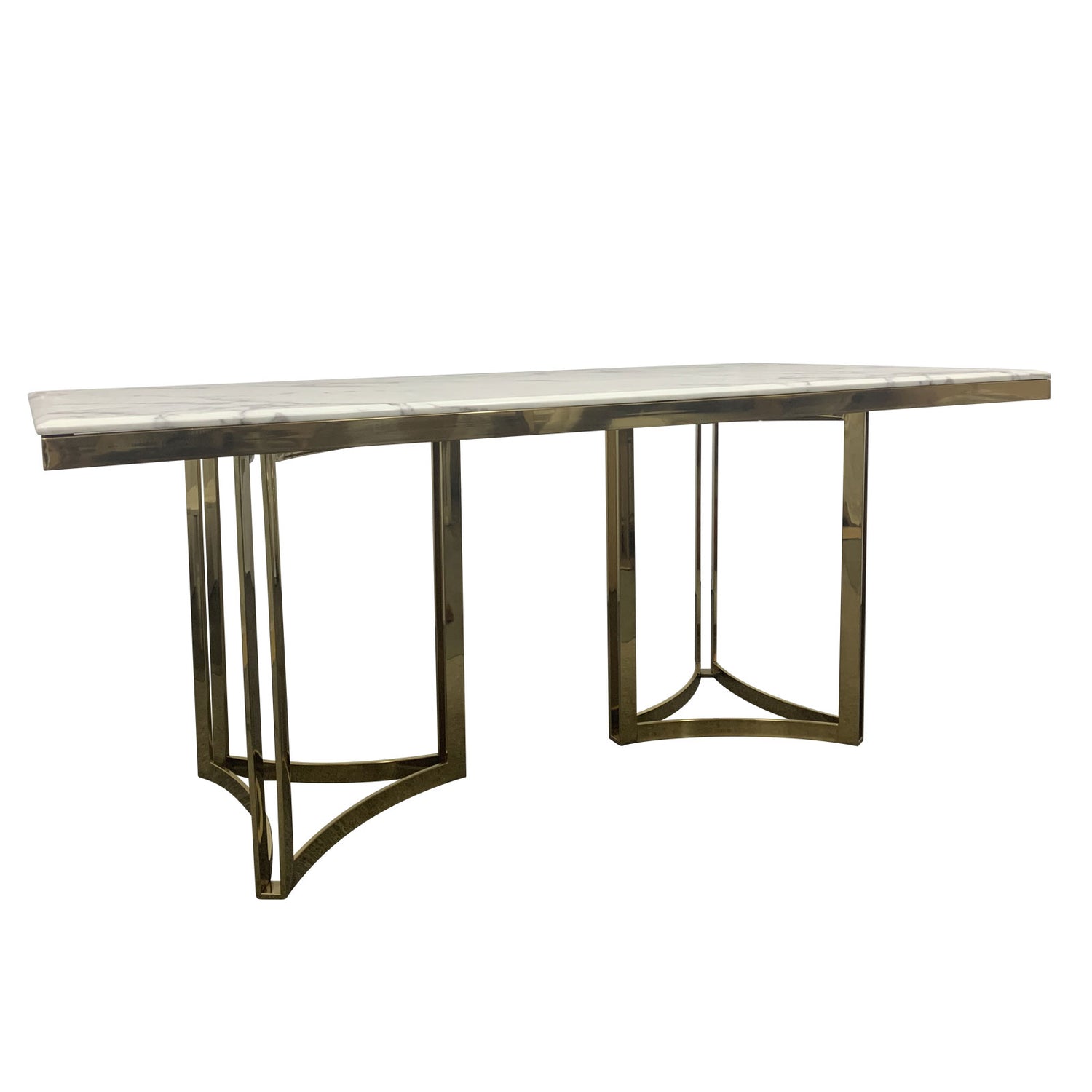 Fancy Dining Table Stainless Gold Frame & Top Marble in Multiple Colour