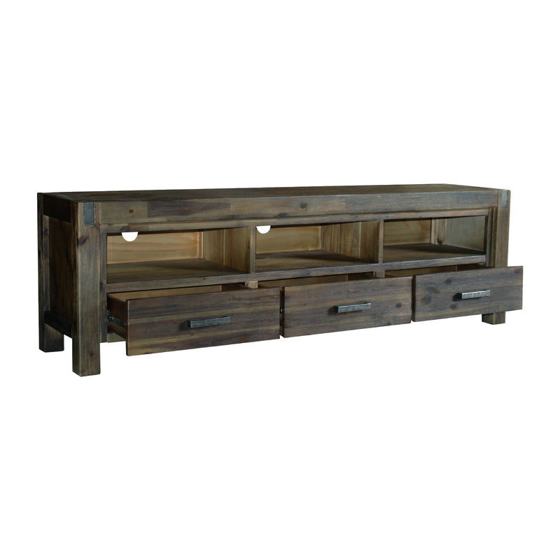 Nowra 3 Drawers TV Cabinet In Solid Acacia Timber With Multiple Colour