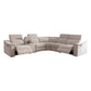 Haines Electric Recliner Sectional Sofa Storage Console L-Shaped Lounge Fifty Shades Fabric Uph