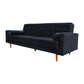 Marcella Velvet Fabric Modern 3 Seater Sofa Bed in Green & Black Colour