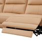 William Top Grain Leather Electric Recliner Chaise Sofa with Storage