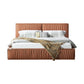 Louis Bedframe Premium Leatherette Upholstery Headboard KD Slat Wooden Legs