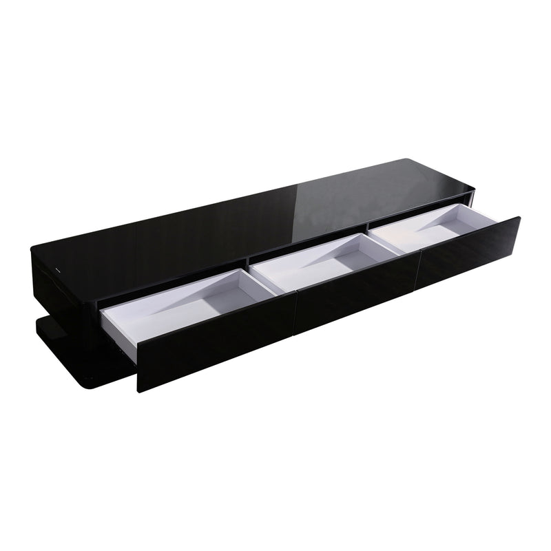 Suprilla Glossy Tempt Glass TV Cabinet With Multiple Color