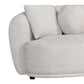 Dove Curved Fabric Sofa