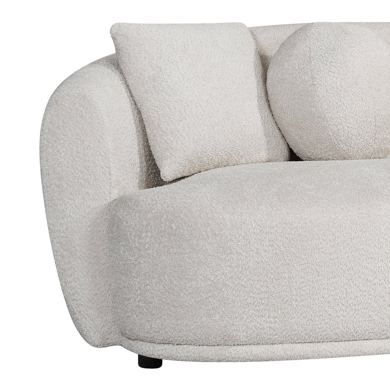 Dove Curved Fabric Sofa