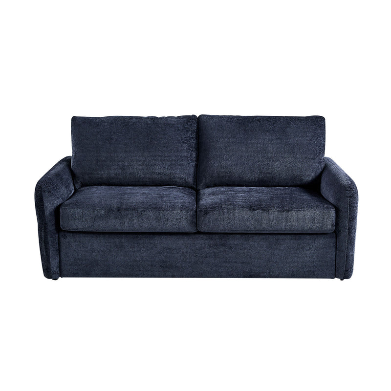 Harper Multifunctional 3 Seater Sofa Bed Fabric Upholstery Wooden Structure in Blue