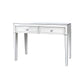 Camelia Hall Table MDF Silver Mirror Two Drawers Sparkling Handle