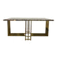 Daisy Stainless Gold Frame & Marble Top Dining Table