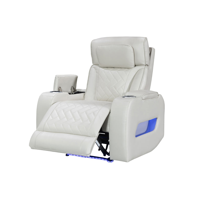 Drake 3+2+1 Seater Power Recliner Sofa Set with LED Light Wireless Charging & Storage Charging in Multiple Color