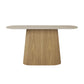 Astoria Hall Table with Sintered Stone Top & Oak Veneer Pedestal Base