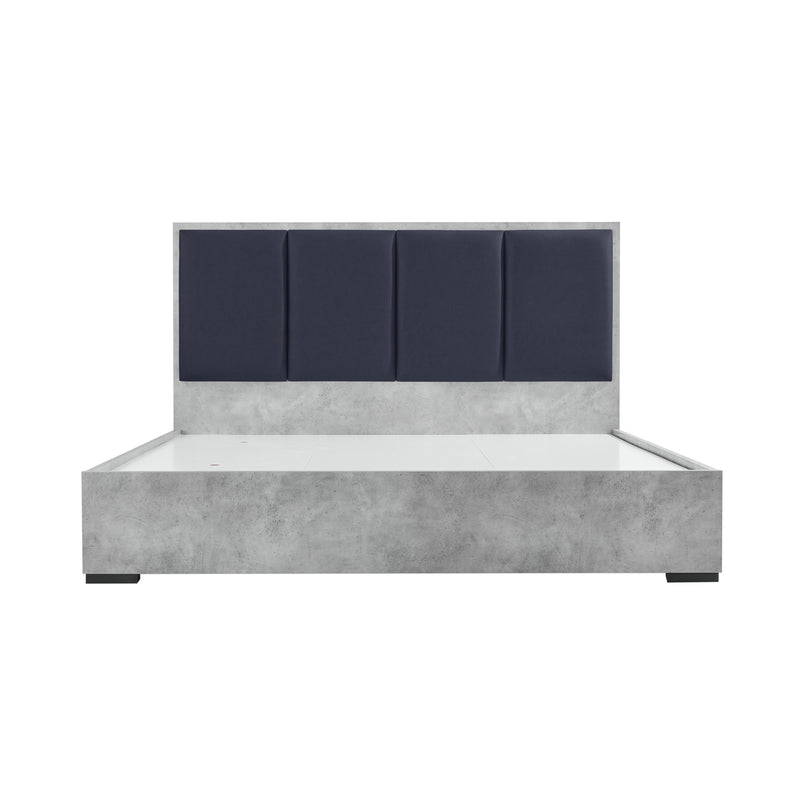 Copper Fabric Upholstery Bed Constructed with MDF Particle Board