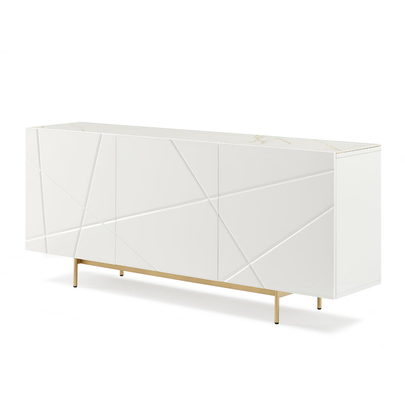 Amelia 3-Door 3-Drawer Acacia Wood Buffet Sideboard - Natural