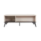 Maxwell Coffee Table MDF Particle Board with Melamine Finishing Open Cabinet Metal Legs