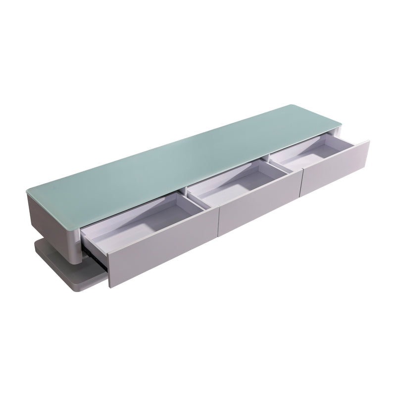 Suprilla Glossy Tempt Glass TV Cabinet With Multiple Color