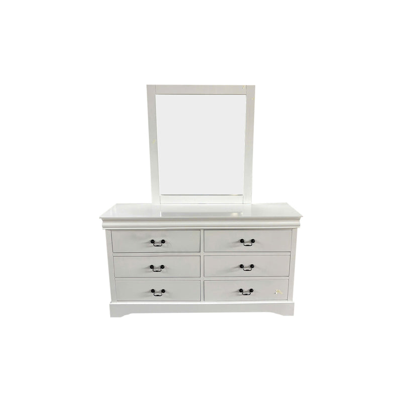 Spencer 5/4 pcs Bedroom Suite Solid Wood & MDF White in Multiple Size