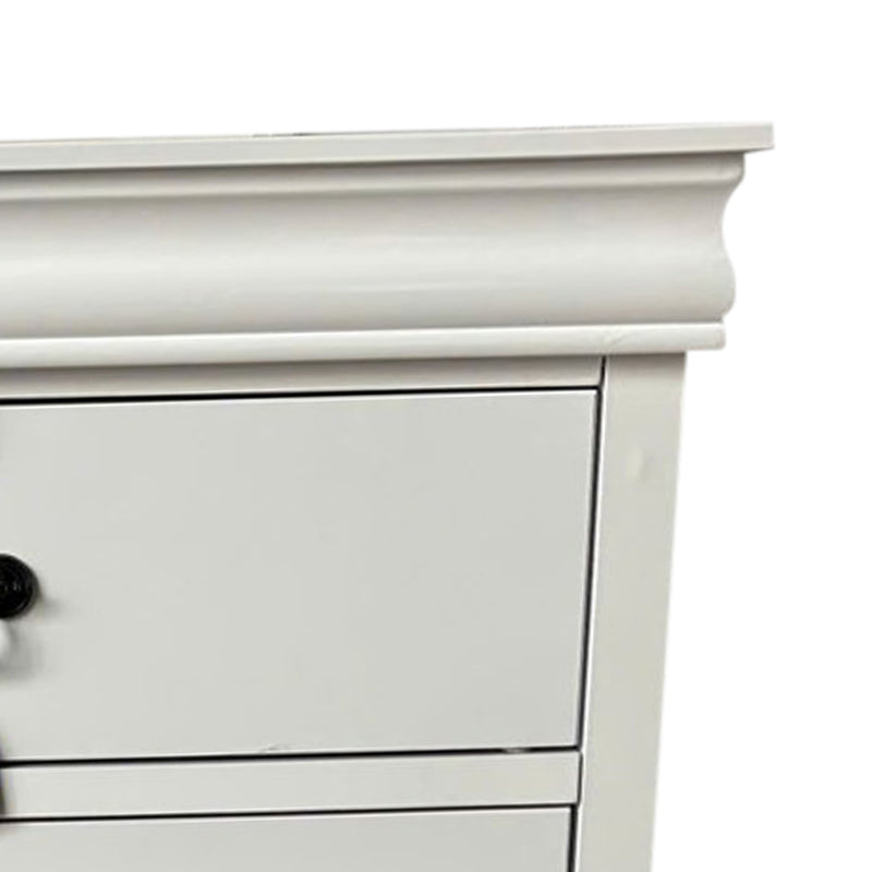 Spencer 5/4 pcs Bedroom Suite Solid Wood & MDF White in Multiple Size