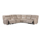 Berlin 5 Seater Sectional Leather Sofa Two Power Slide King Size Beige color Multifunctional Console