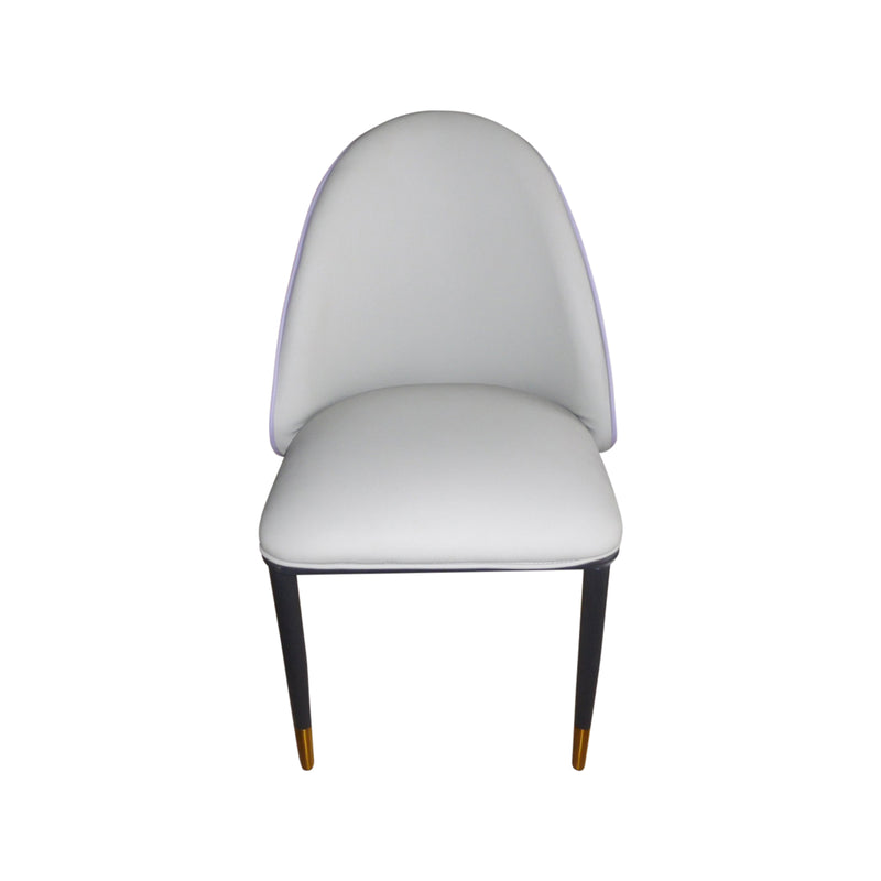 Shell 2X Dining Chairs Purple Colour Premium Leatherette Carbon Steel Frame Firm Support
