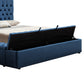 Anna Upholstery Tufted Velvet Fabric Headboard Storage Bed Frame In Multiple Colour & Size