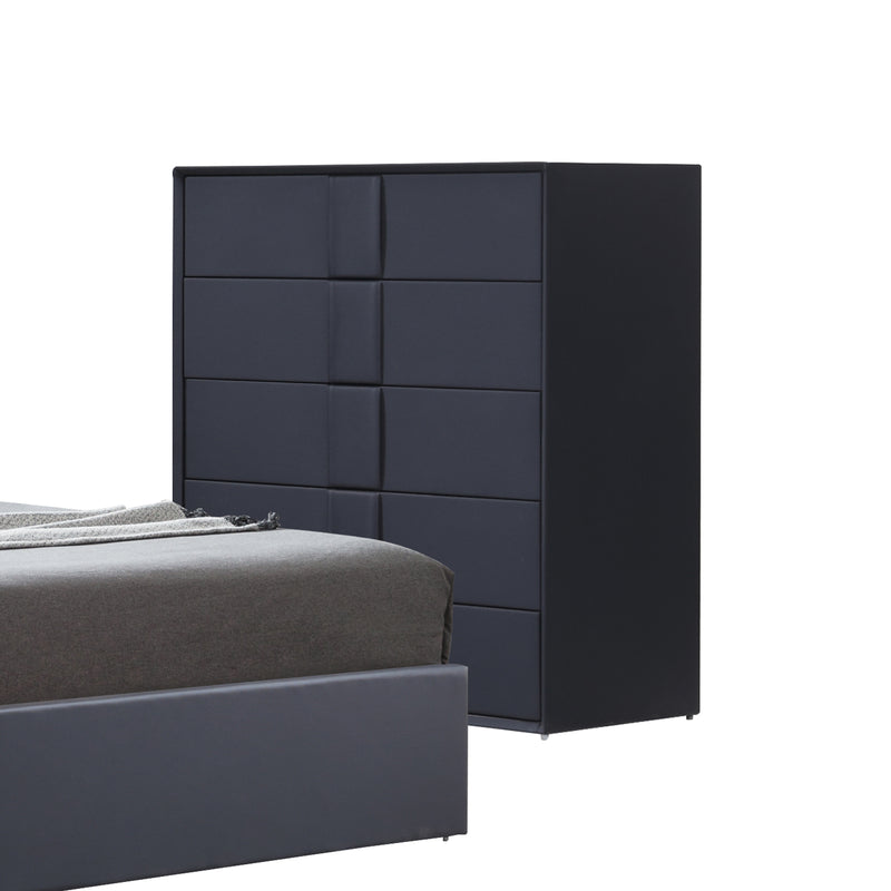 Prado Storage Bedroom Suite Modern MDF Construction Leather Upholstery