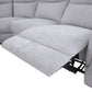 Harley Large Sectional Corner Modular Lounge Suite in Fabric with Electric Recliner