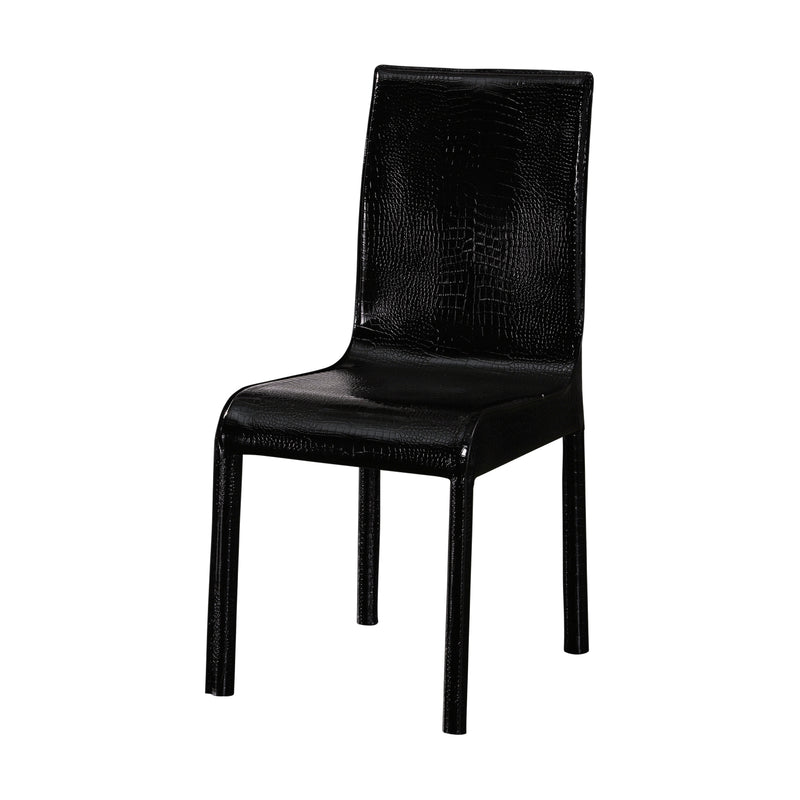 Espresso 2X Dining Chair Leatherette Seat Pad In Black Colour
