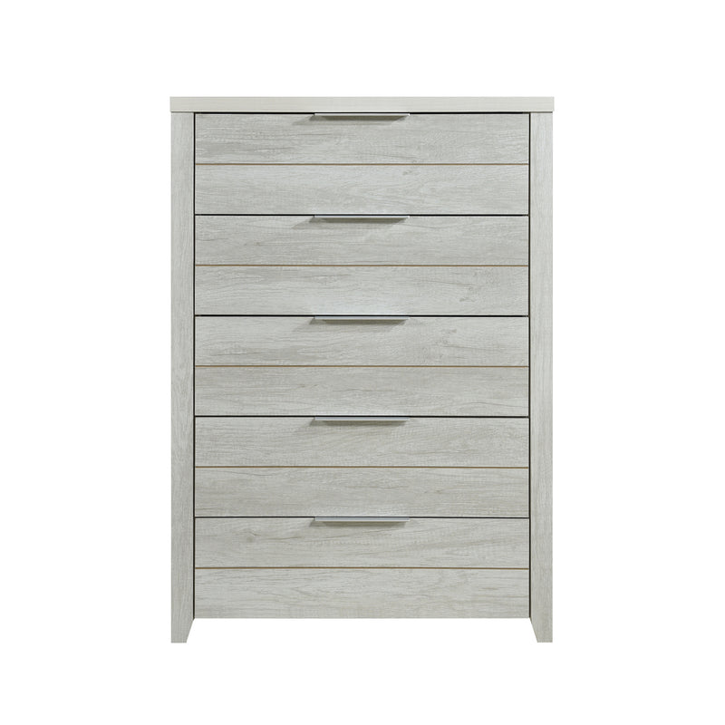 Cielo MDF Bedroom Suite 4 Pcs In Queen White Ash Colour with Tallboy