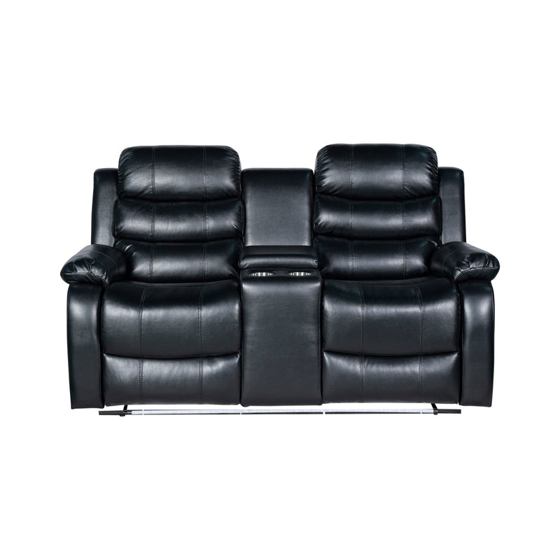 Chelsea 3R+2R Seater Leatherette Recliner Console & LED Lights