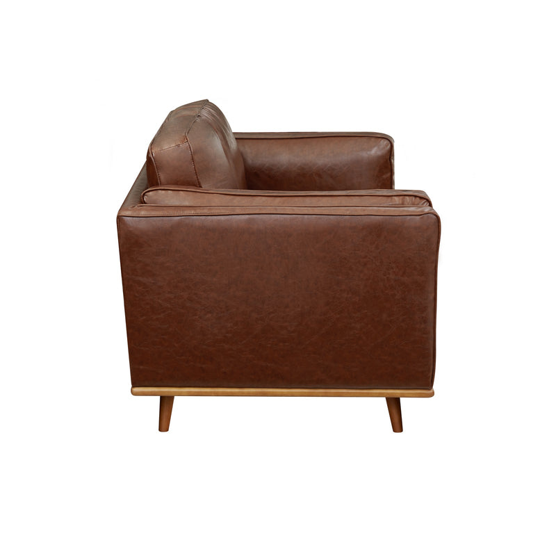 York 3+2 Seater Sofa Fabric/Leatherette Lounge Set with Wooden Frame
