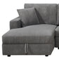 Iris 5-Piece Modular Corduroy Sofa with Storage Chaise