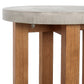 Cooper Lamp Table Round Shaped Top MDF Micro cement Sturdy Legs