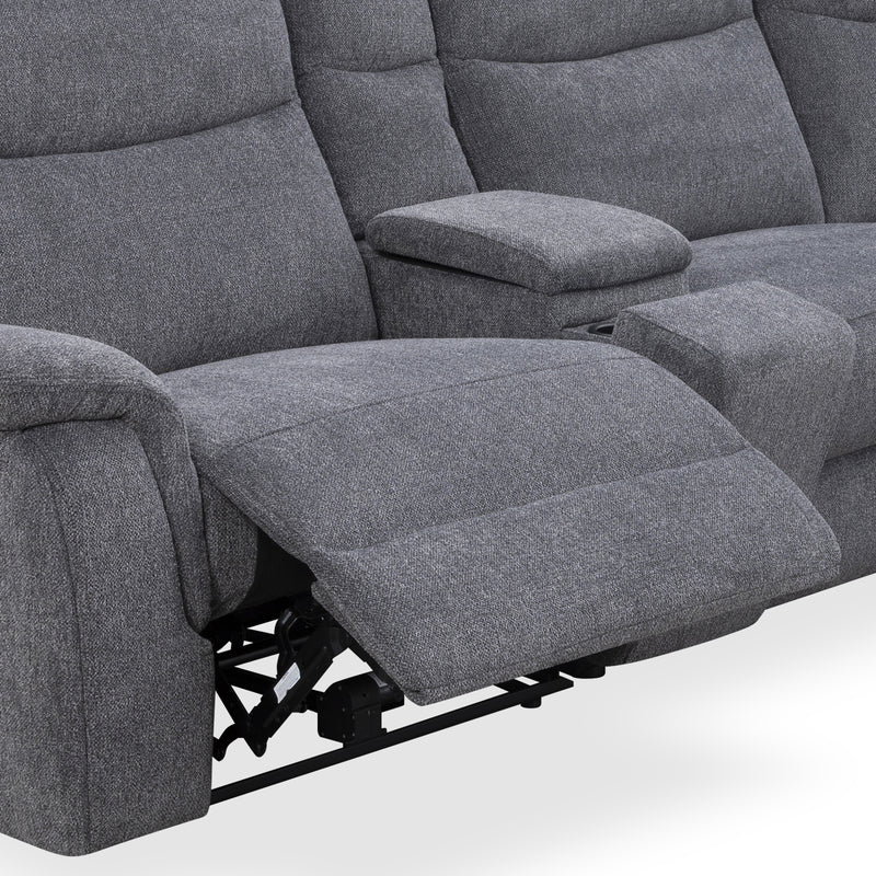 Harley Large Sectional Corner Modular Lounge Suite in Fabric with Electric Recliner