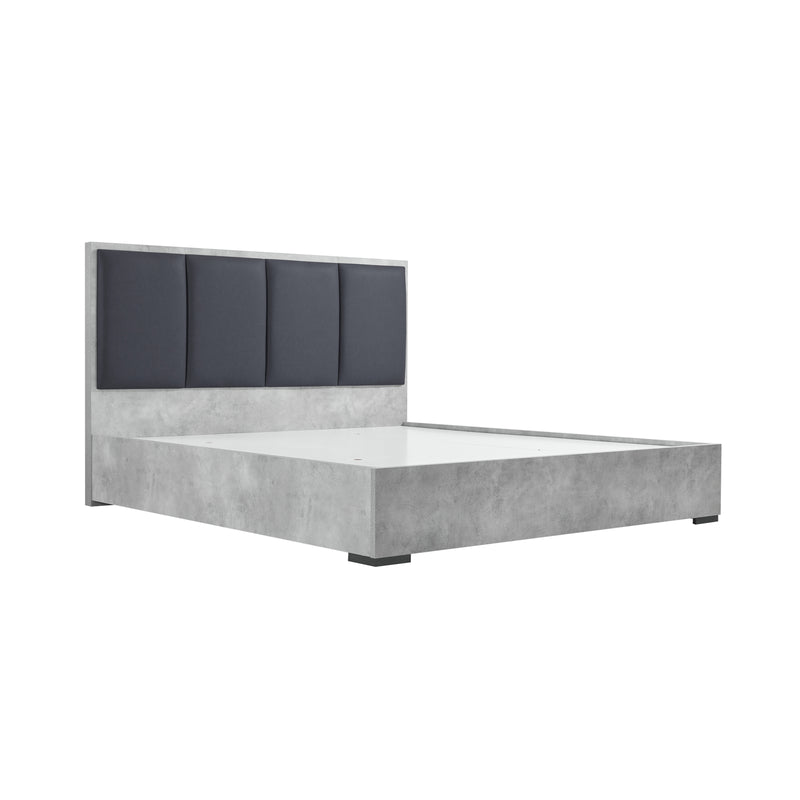 Copper Fabric Upholstery Bed Constructed with MDF Particle Board