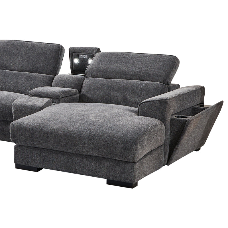 Sorrento Corner Sofa Fabric Electric Recliner Headrest Charging Point