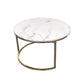 Mars Coffee Table Stainless Gold Frame & Top Marble White