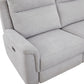 Loui Grey Fabric Electric Recliner Chaise Sofa with Storage