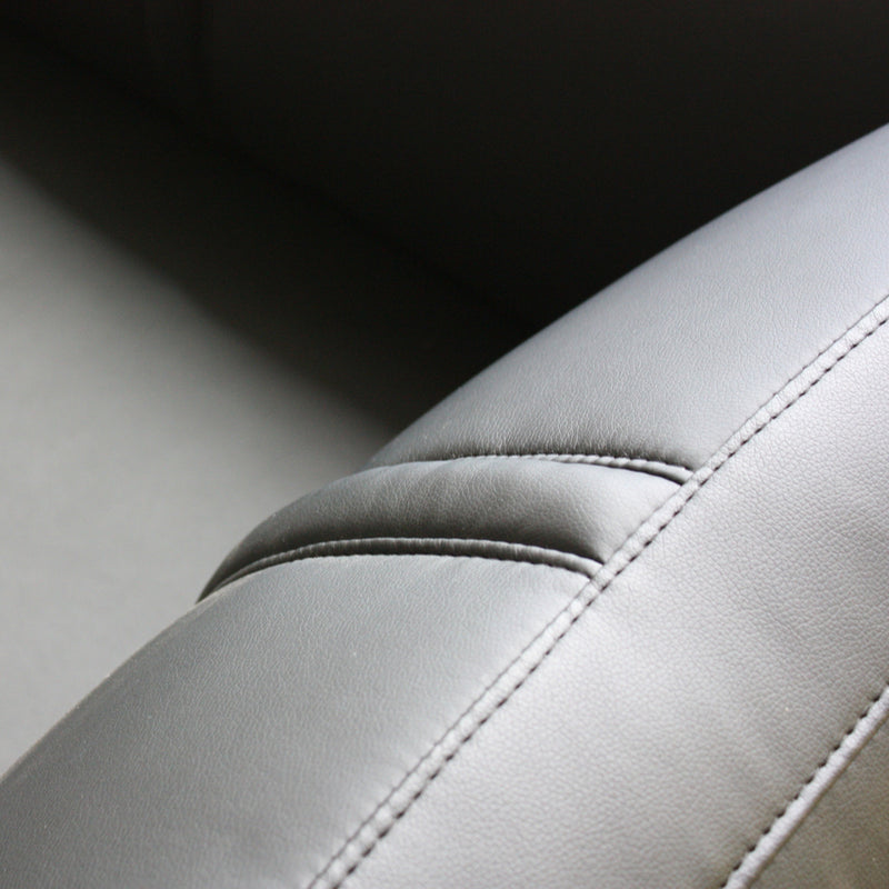 Majestic Black 6 Seater Leatherette Corner Sofa