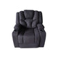 Arnold 3R+1R+1R Premium Rhino Fabric Electric Recliner Sofa with LED Features in Black