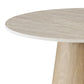 Astoria Round Coffee Table with Sintered Stone Top & Oak Veneer Pedestal Base