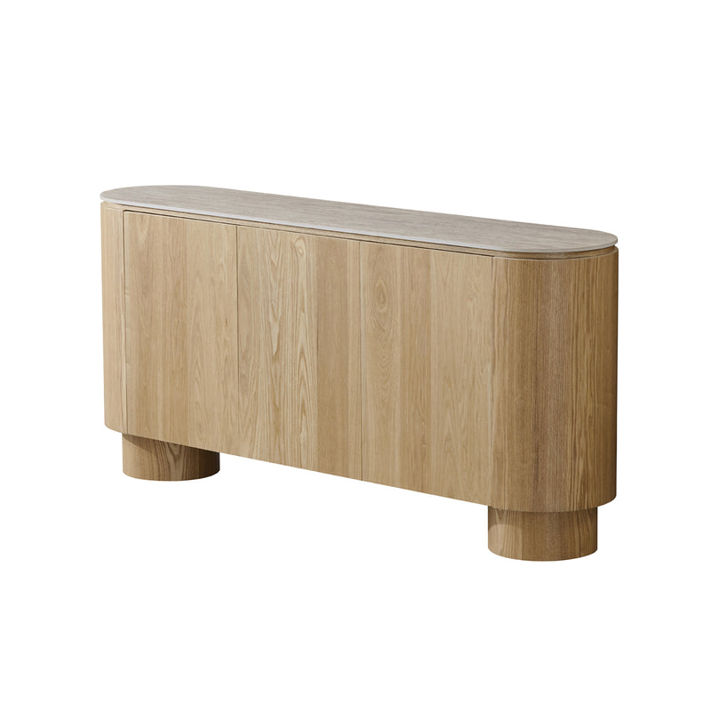 Astoria Buffet Unit with Sintered Stone Top & Oak Veneer Finish