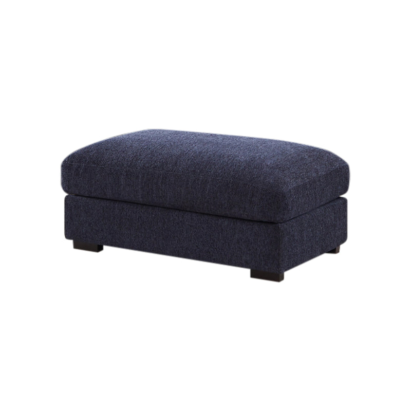 Orion Large Corner Sofa Premium Polyester Upholstery Fluffy Padded Seat Wooden Frame Rubber Wooden Legs Ottoman