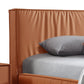 Louis Bedframe Premium Leatherette Upholstery Headboard KD Slat Wooden Legs