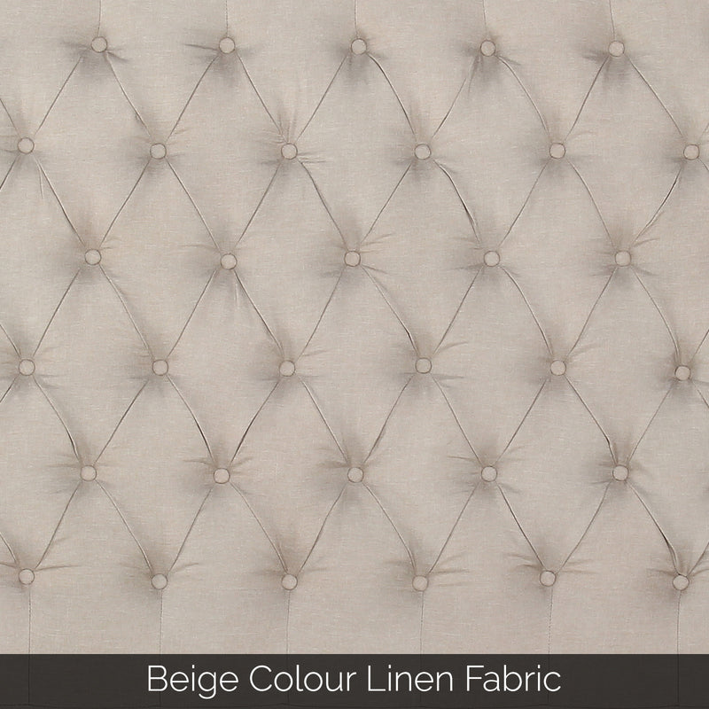 Sean Fabric Bed Headboard In French Provincial Design in Multiple Size and Colors