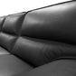 Hugo Luxurious Large Leatherette Corner Sofa 7 Seater with Chaise Black Colour