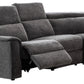 Haines Electric Recliner Sectional Sofa Storage Console L-Shaped Lounge liquorice Fabric Uph