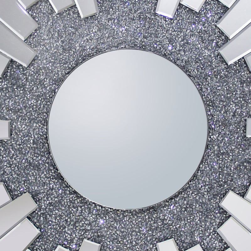 Sparkling Wall Mirror Quality MDF and Glass in Smokey Grey and Silver