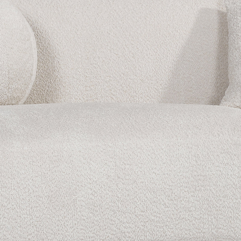 Dove Curved Fabric Sofa